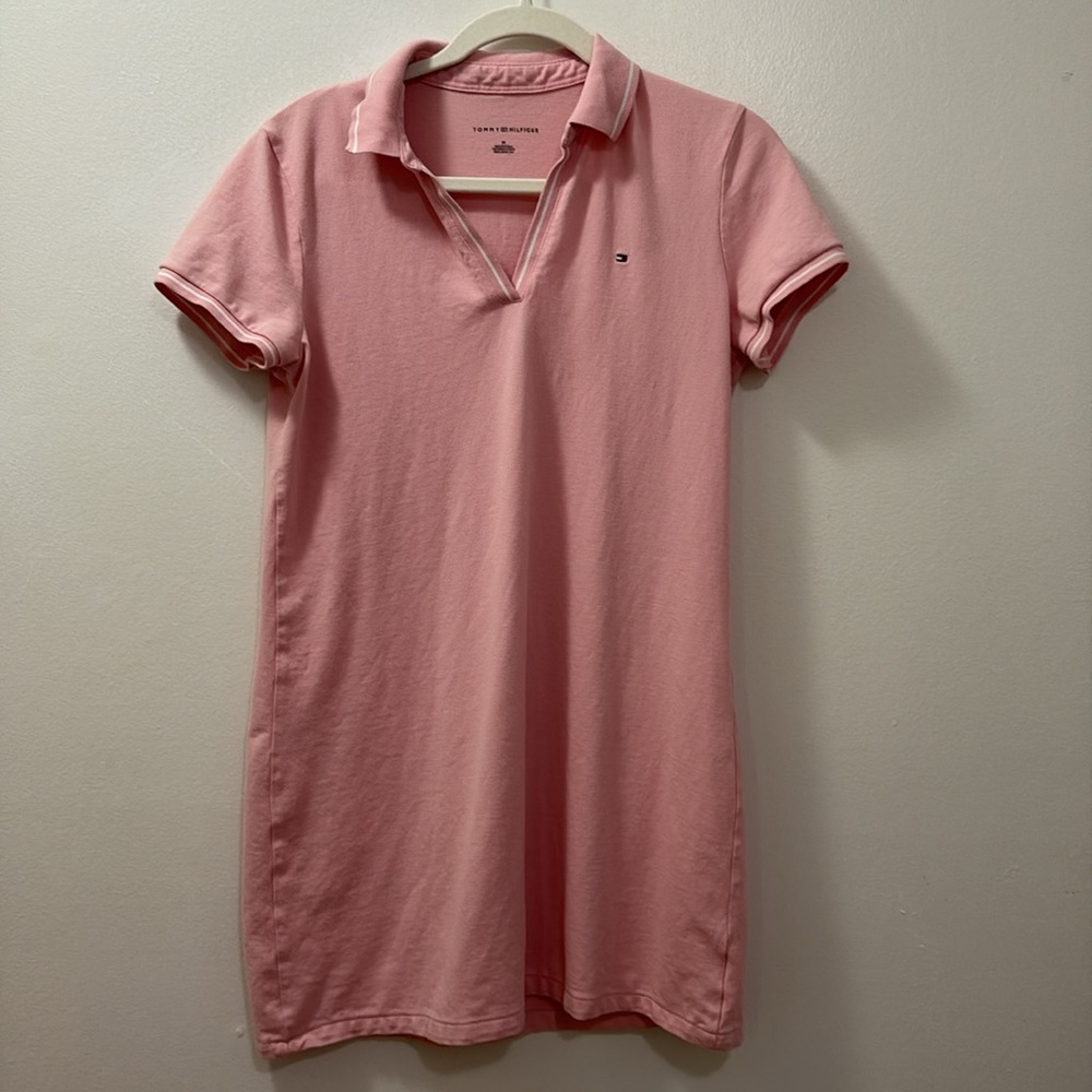 Tommy Hilfiger Medium Pink Polo T-Shirt Dress